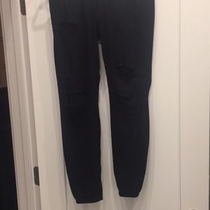 Distressed Paige skinny jeans